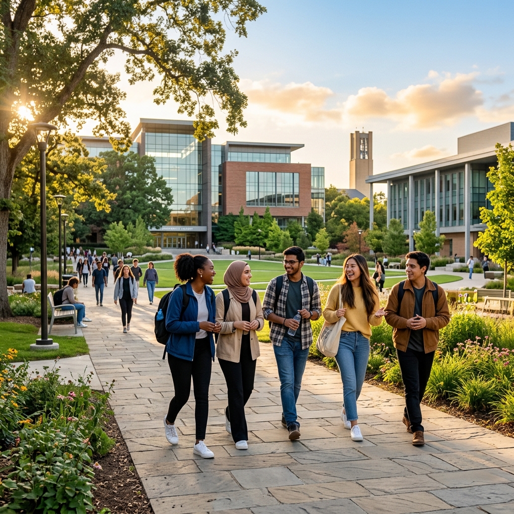 Students on campus